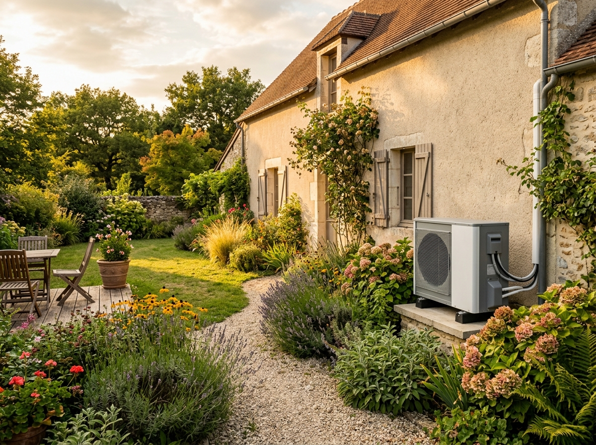Jardin d'une maison individuelle en fin d'été